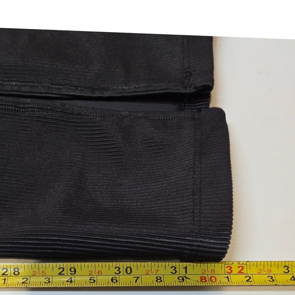 Beach Riot Womens S Black Alani Ribbed Flare Leggings Slit Hem - Picture 10 of 12